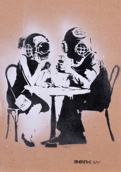 Banksy : Think Tank Lovers  - Asta Dipinti, Disegni, Sculture e Grafica - Associazione Nazionale - Case d'Asta italiane