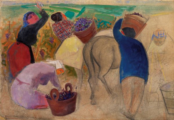 Mario Mafai : La vendemmia  - Asta Dipinti, Disegni, Sculture e Grafica - Associazione Nazionale - Case d'Asta italiane