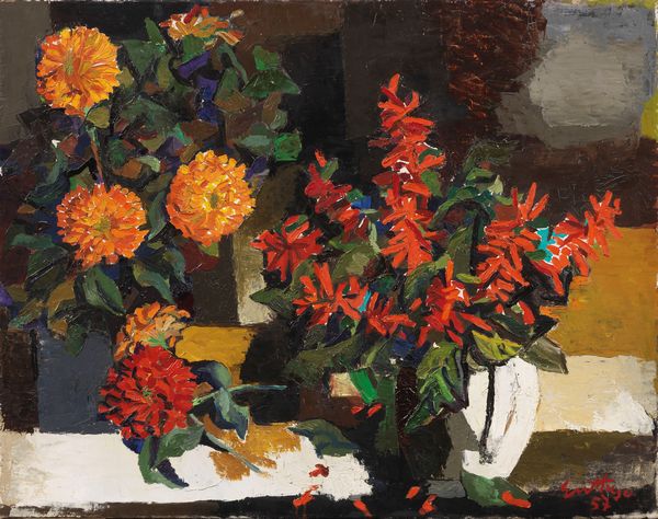 Renato Guttuso : Zinnie e altri fiori  - Asta Dipinti, Disegni, Sculture e Grafica - Associazione Nazionale - Case d'Asta italiane