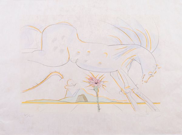 Salvador Dalí : The Horse and the Wolf  - Asta Dipinti, Disegni, Sculture e Grafica - Associazione Nazionale - Case d'Asta italiane