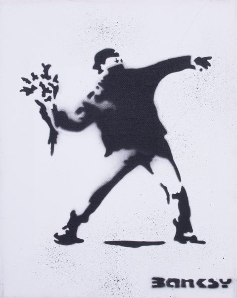 Banksy : Love Is in the Air  - Asta Dipinti, Disegni, Sculture e Grafica - Associazione Nazionale - Case d'Asta italiane