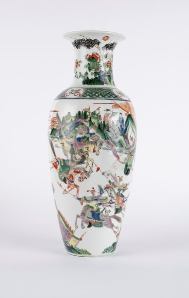 Vaso in porcellana Famiglia Verde. Cina, fine dinastia Qing  - Asta Arte orientale - Associazione Nazionale - Case d'Asta italiane