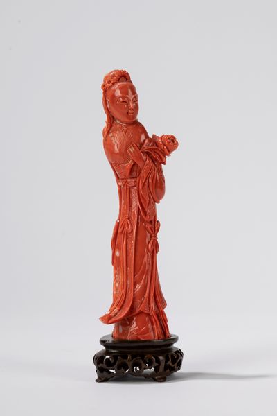 Scultura in corallo. Cina, inizi secolo XX  - Asta Arte orientale - Associazione Nazionale - Case d'Asta italiane