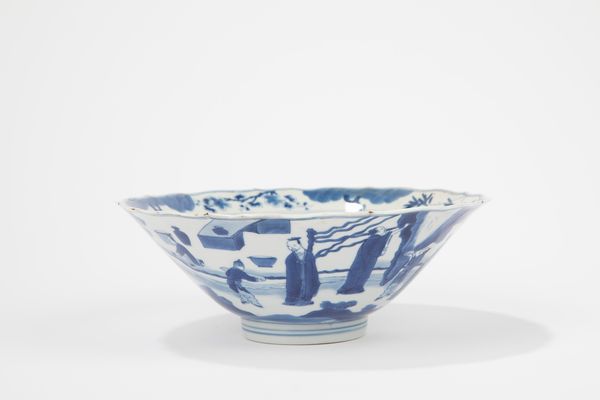 Ciotola in porcellana bianca e blu. Cina, marchio e del periodo Kangxi (1661-1722)  - Asta Arte orientale - Associazione Nazionale - Case d'Asta italiane