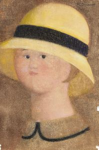 Antonio Bueno - Ragazza con cappello giallo