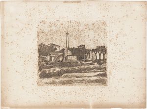 Giorgio Morandi - Paesaggio con la ciminiera (sobborghi di Bologna)