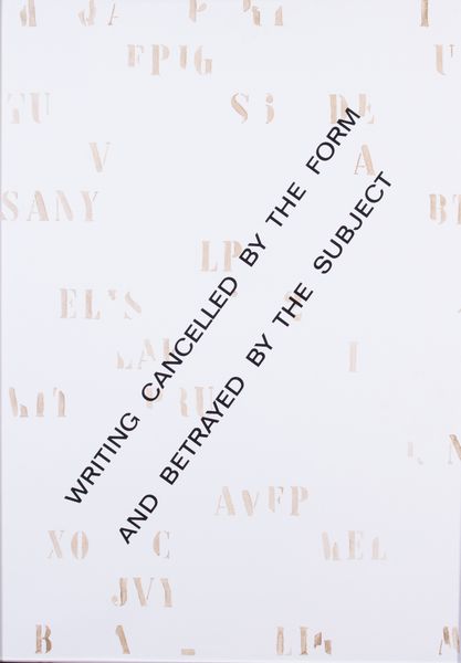 Vincenzo Agnetti : Writing cancelled by the form and betrayed by the subject  - Asta Arte Moderna - Associazione Nazionale - Case d'Asta italiane