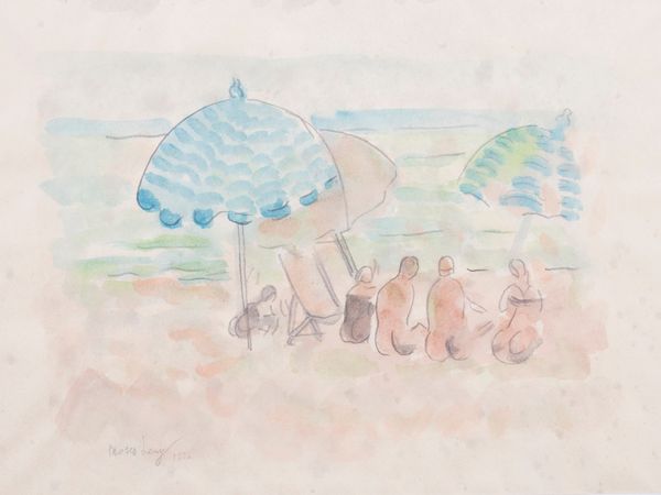 Moses Levy : In spiaggia  - Asta Arte Moderna - Associazione Nazionale - Case d'Asta italiane