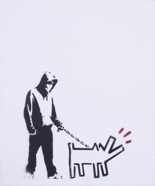 Banksy : Rap with Dog  - Asta Arte Moderna - Associazione Nazionale - Case d'Asta italiane