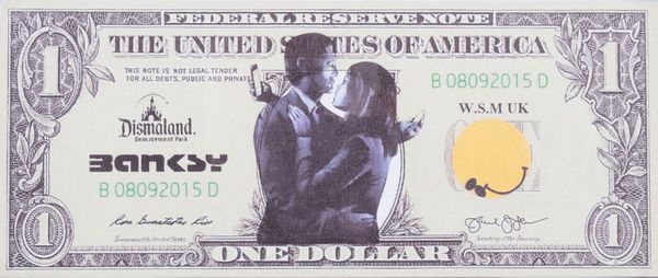 Banksy : Dismal Dollar Canvas  - Asta Arte Moderna - Associazione Nazionale - Case d'Asta italiane