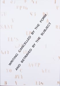 Vincenzo Agnetti - Writing cancelled by the form and betrayed by the subject