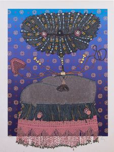 ENRICO BAJ - Antoinette du Ligier de la Garde Deshoulire e Genevive Premoy, detta la Cavaliera Balthasar, eroina francese