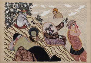 ENRICO BAJ - La Beignade