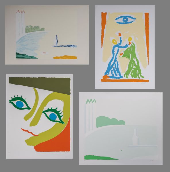 GUIDI VIRGILIO (1891 - 1984) : Lotto composto da n. 4 fogli.  - Asta Asta 407 | ARTE MODERNA E CONTEMPORANEA Virtuale - Associazione Nazionale - Case d'Asta italiane