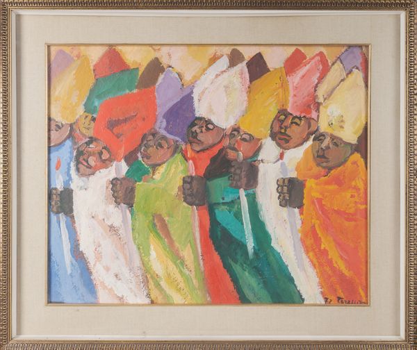 TERRUSO SAVERIO (1939 - 2003) : Vescovi in processione.  - Asta Asta 407 | ARTE MODERNA E CONTEMPORANEA Virtuale - Associazione Nazionale - Case d'Asta italiane