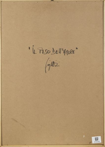 ULIVI SERGIO  (n. 1955) : Il peso dell'amore.  - Asta Asta 407 | ARTE MODERNA E CONTEMPORANEA Virtuale - Associazione Nazionale - Case d'Asta italiane