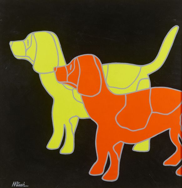 ULIVI SERGIO  (n. 1955) : Due beagle.  - Asta Asta 407 | ARTE MODERNA E CONTEMPORANEA Virtuale - Associazione Nazionale - Case d'Asta italiane