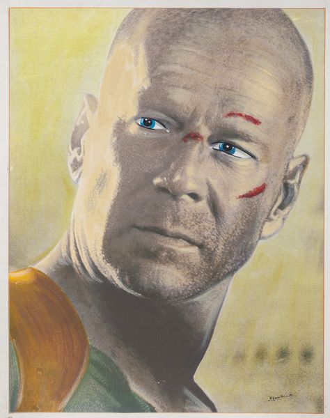 VIGNOLINI MARCO  (n. 1941) : Senza titolo (Bruce Willis).  - Asta Asta 407 | ARTE MODERNA E CONTEMPORANEA Virtuale - Associazione Nazionale - Case d'Asta italiane
