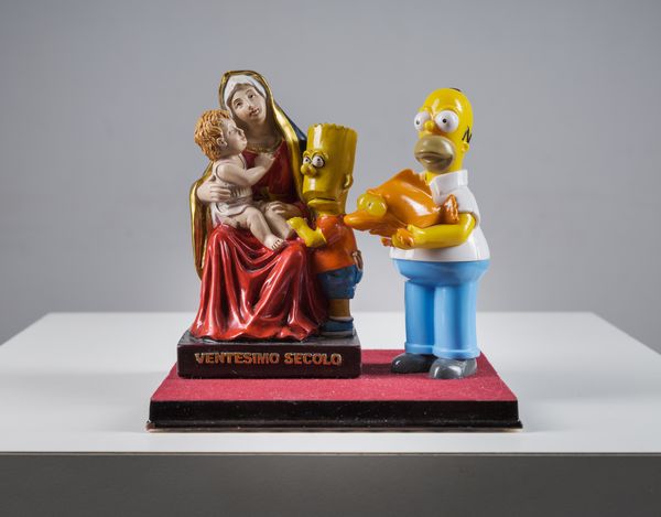 PESCE PIERGIUSEPPE  (n. 1965) : Deposizione con Simpson.  - Asta Asta 407 | ARTE MODERNA E CONTEMPORANEA Virtuale - Associazione Nazionale - Case d'Asta italiane