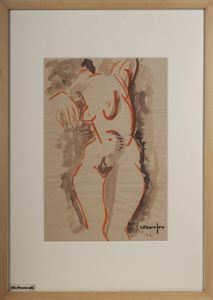 PEVERELLI CESARE (1922 - 2000) : Nudo di donna.  - Asta Asta 407 | ARTE MODERNA E CONTEMPORANEA Virtuale - Associazione Nazionale - Case d'Asta italiane