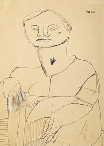MELONI GINO (1905 - 1989) - Ritratto di donna.