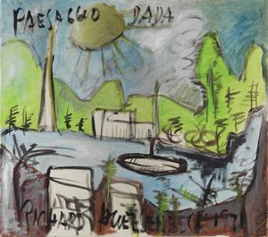 HUELSENBECK RICHARD (1892 - 1974) : Paesaggio dada.  - Asta Asta 407 | ARTE MODERNA E CONTEMPORANEA Virtuale - Associazione Nazionale - Case d'Asta italiane
