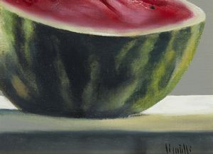 CICCOTELLI BENIAMINO (n. 1937) : Pezzi di cocomero.  - Asta Asta 407 | ARTE MODERNA E CONTEMPORANEA Virtuale - Associazione Nazionale - Case d'Asta italiane