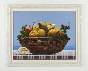 CICCOTELLI BENIAMINO (n. 1937) : Grande cesta di limoni.  - Asta Asta 407 | ARTE MODERNA E CONTEMPORANEA Virtuale - Associazione Nazionale - Case d'Asta italiane