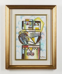 KODRA IBRAHIM (1918 - 2006) : Senza titolo.  - Asta Asta 407 | ARTE MODERNA E CONTEMPORANEA Virtuale - Associazione Nazionale - Case d'Asta italiane