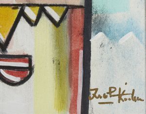 KODRA IBRAHIM (1918 - 2006) : Senza titolo.  - Asta Asta 407 | ARTE MODERNA E CONTEMPORANEA Virtuale - Associazione Nazionale - Case d'Asta italiane