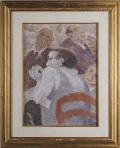 SQUILLANTINI REMO (1920 - 1996) : Figure in salotto.  - Asta Asta 407 | ARTE MODERNA E CONTEMPORANEA Virtuale - Associazione Nazionale - Case d'Asta italiane