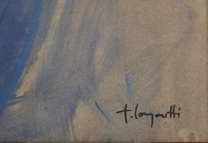 LONGARETTI TRENTO (n. 1916) : Madre in azzurro.  - Asta Asta 407 | ARTE MODERNA E CONTEMPORANEA Virtuale - Associazione Nazionale - Case d'Asta italiane