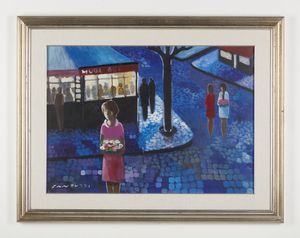 FANTUZZI ELIANO (1909 - 1987) : Notturno.  - Asta Asta 407 | ARTE MODERNA E CONTEMPORANEA Virtuale - Associazione Nazionale - Case d'Asta italiane