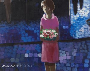 FANTUZZI ELIANO (1909 - 1987) : Notturno.  - Asta Asta 407 | ARTE MODERNA E CONTEMPORANEA Virtuale - Associazione Nazionale - Case d'Asta italiane