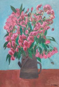 FERRARO FRANCO (n. 1929) - Vaso di oleandri.