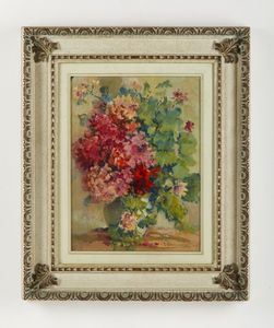 GIOVENZANI TULLIO  (1907 - 1975) : Gerani.  - Asta Asta 407 | ARTE MODERNA E CONTEMPORANEA Virtuale - Associazione Nazionale - Case d'Asta italiane