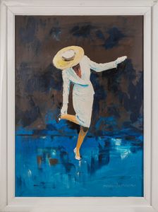 BERRINO MARIO (n. 1920) - Donna in bianco.