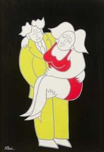 ULIVI SERGIO  (n. 1955) : Il peso dell'amore.  - Asta Asta 407 | ARTE MODERNA E CONTEMPORANEA Virtuale - Associazione Nazionale - Case d'Asta italiane