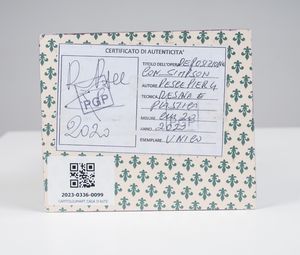 PESCE PIERGIUSEPPE  (n. 1965) : Deposizione con Simpson.  - Asta Asta 407 | ARTE MODERNA E CONTEMPORANEA Virtuale - Associazione Nazionale - Case d'Asta italiane