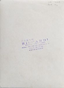 RICCARDI CARLO (1926 - 2022) : Presidente Leone.  - Asta Asta 407 | ARTE MODERNA E CONTEMPORANEA Virtuale - Associazione Nazionale - Case d'Asta italiane