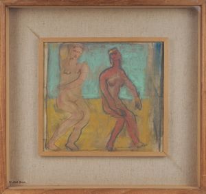 DEL BON ANGELO (1898 - 1952) - Due nudi di donna.