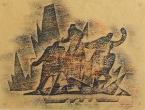 GIANDANTE X (1900 - 1984) : Lotto composto da n. 6 disegni.  - Asta Asta 407 | ARTE MODERNA E CONTEMPORANEA Virtuale - Associazione Nazionale - Case d'Asta italiane