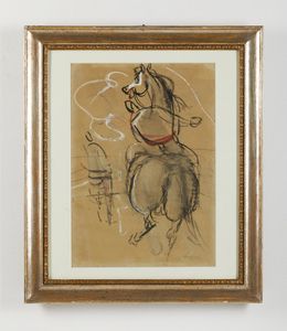 SPAZZAPAN LUIGI  (1889 - 1958) : Cavalli.  - Asta Asta 407 | ARTE MODERNA E CONTEMPORANEA Virtuale - Associazione Nazionale - Case d'Asta italiane
