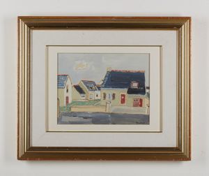 TAMBURI ORFEO (1910 - 1994) : Paesaggio urbano.  - Asta Asta 407 | ARTE MODERNA E CONTEMPORANEA Virtuale - Associazione Nazionale - Case d'Asta italiane