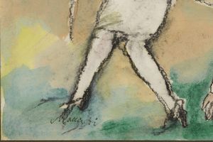 MACCARI MINO (1898 - 1989) : Senza titolo.  - Asta Asta 407 | ARTE MODERNA E CONTEMPORANEA Virtuale - Associazione Nazionale - Case d'Asta italiane