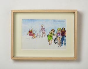 PIACESI WALTER (n. 1929) : Pagina di studio.  - Asta Asta 407 | ARTE MODERNA E CONTEMPORANEA Virtuale - Associazione Nazionale - Case d'Asta italiane