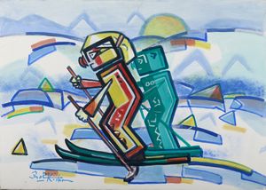 KODRA IBRAHIM (1918 - 2006) : Senza titolo.  - Asta Asta 407 | ARTE MODERNA E CONTEMPORANEA Virtuale - Associazione Nazionale - Case d'Asta italiane