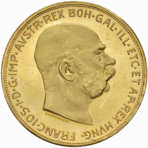 AUSTRIA. FRANCESCO GIUSEPPE I (1848-1916). 100 CORONE 1915  - Asta MEDAGLIE DI VENEZIA. MONETE E MEDAGLIE IN ORO ESTERE - Associazione Nazionale - Case d'Asta italiane