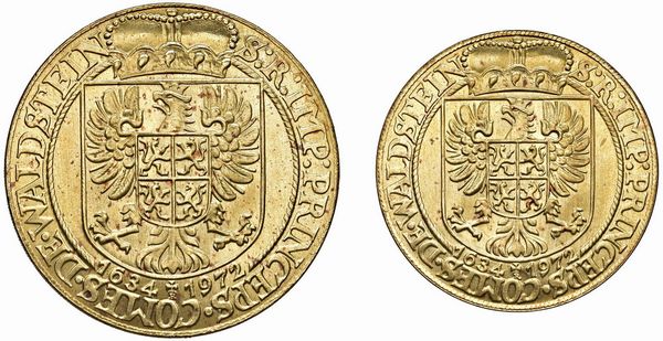 CECOSLOVACCHIA. REPUBBLICA SOCIALISTA (1960-1990). ZECCA DI KREMNITZ. SET DI DUE MONETE IN ORO (10 E 5 DUCATI 1972) DELLA SERIE “WALDSTEIN” IN ASTUCCIO ORIGINALE E CERTIFICATO DI EMISSIONE. SERIE NUMERATA 235 SU UNA TIRATURA DI 500 ESEMPLARI  - Asta MEDAGLIE DI VENEZIA. MONETE E MEDAGLIE IN ORO ESTERE - Associazione Nazionale - Case d'Asta italiane