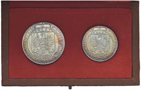 CECOSLOVACCHIA. REPUBBLICA SOCIALISTA (1960-1990). ZECCA DI KREMNITZ. SET DI DUE MONETE IN ARGENTO (10 E 5 DUCATI 1972) DELLA SERIE &ldquo;WALDSTEIN&rdquo; IN ASTUCCIO ORIGINALE E CERTIFICATO DI EMISSIONE. SERIE NUMERATA 80 SU UNA TIRATURA DI SOLI 300 ESEMPLARI  - Asta MEDAGLIE DI VENEZIA. MONETE E MEDAGLIE IN ORO ESTERE - Associazione Nazionale - Case d'Asta italiane